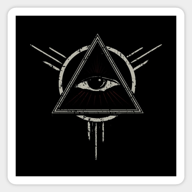 All-Seeing Illuminati Eye Sticker by UnluckyDevil